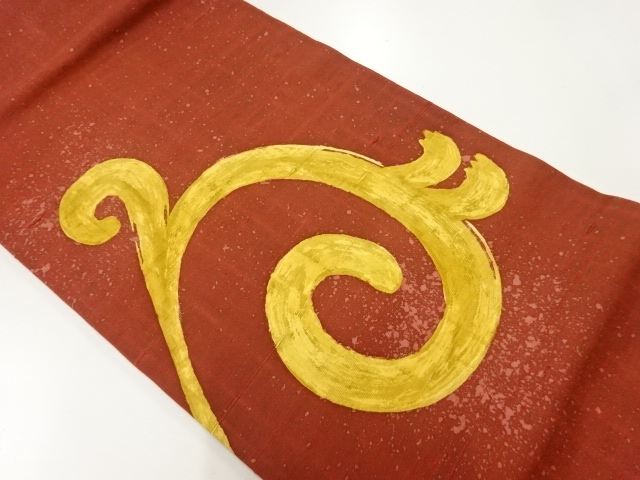 JAPANESE NAGOYA OBI / TSUMUGI / ARABESQUE